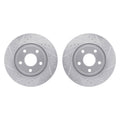 R1 11-22 Dodge Durango Front Drilled & Slotted Silver Brake Rotor Set