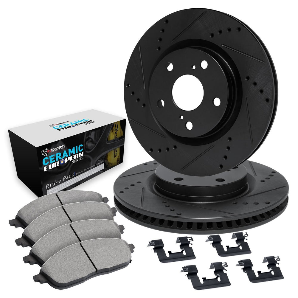 R1 Concepts Hi-Carbon Alloy GEOMET Coated Rotor Fits Audi A3