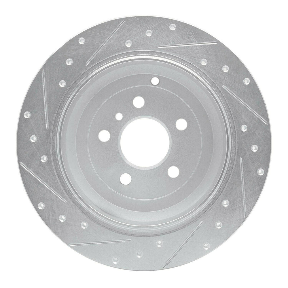 R1 06-12 Mercedes-Benz R320 Rear Right Drilled & Slotted Black Brake Rotor