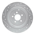 R1 06-12 Mercedes-Benz R320 Rear Right Drilled & Slotted Black Brake Rotor