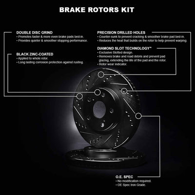 R1 Concepts Brake Rotor- D/S - Black