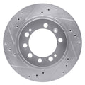 R1 Concepts Brake Rotor Drilled and Slotted Silver Fits Chrysler Conquest