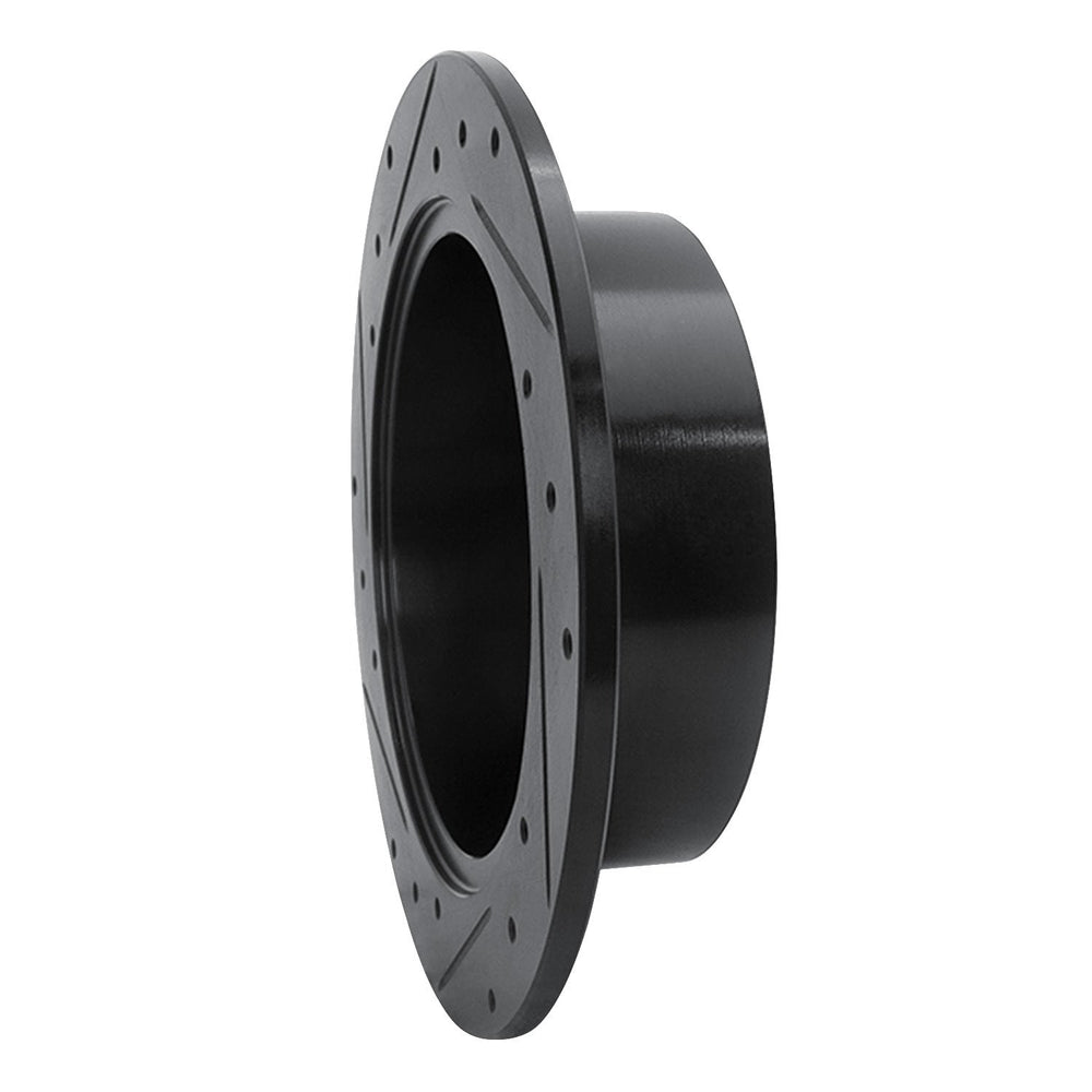 R1 09-15 Toyota Venza Rear Right Drilled & Slotted Black Brake Rotor