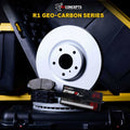 R1 Concepts Brake Rotor- Carbon Coated with Optimum Oe Pads Fits Jaguar S-Type