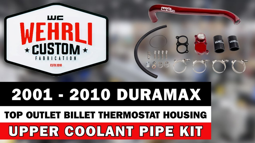 2006-2010 LBZ/LMM Duramax Top Outlet Billet Thermostat Housing and Upper Coolant Pipe Kit Bengal Silver