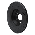 R1 Concepts Brake Rotor Drilled and Slotted Silver Fits Audi TT