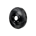 R1 93-03 Ford Probe Front Right Drilled & Slotted Black Brake Rotor