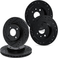 R1 Concepts Brake Rotor- D/S - Black Fits Nissan Maxima