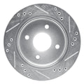 R1 Concepts Brake Rotor Drilled and Slotted Silver Fits Ford Contour