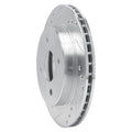 R1 Concepts Brake Rotor Drilled and Slotted Silver Fits Ford Contour