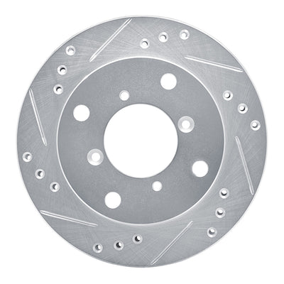 R1 Concepts Brake Rotor Drilled and Slotted Silver Fits Chevrolet Metro
