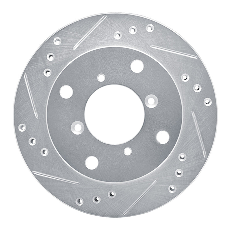 R1 Concepts Brake Rotor Drilled and Slotted Silver Fits Chevrolet Metro