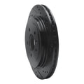 R1 13-19 Cadillac ATS Rear Right Drilled & Slotted Black Brake Rotor
