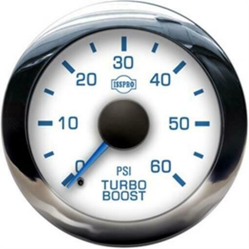 ~(7 lbs. 18X5X3)~ 98-02 DODGE CUMMINS EV2 White Face/Red Pointer/Black Bezel Pyro-Boost-Fuel Pressure WO/Speaker