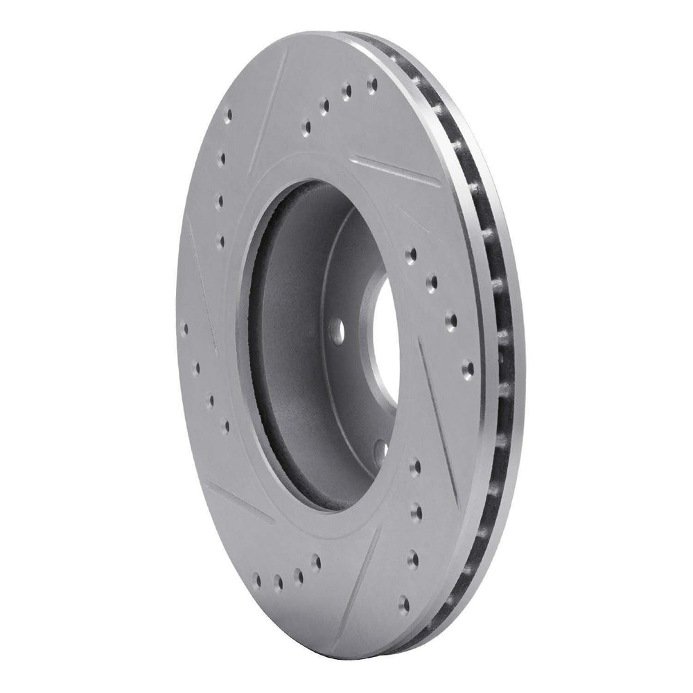 R1 02-05 Land Rover Freelander Front Right Drilled & Slotted Black Brake Rotor