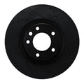 R1 Concepts Brake Rotor Drilled and Slotted Silver Fits Porsche Cayenne