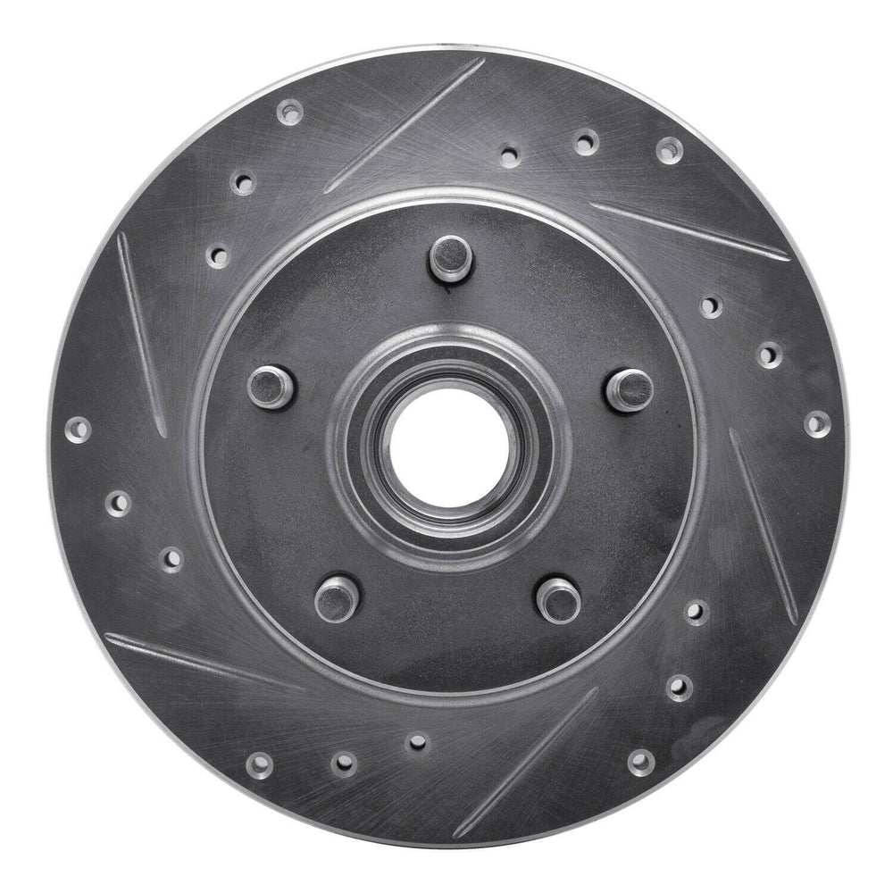 R1 Concepts Brake Rotor Drilled and Slotted Silver Fits Ford Explorer