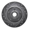 R1 Concepts Brake Rotor Drilled and Slotted Silver Fits Ford Explorer