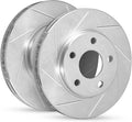 R1 Concepts Brake Rotor- Slotted - Silver Fits Cadillac Escalade