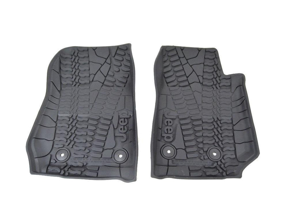 14 JK Front Floormats - Tire Tread Pattern