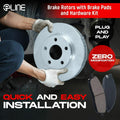 R1 Concepts Brake Rotor- Blank with Optimum Oe Pads Hdw Fits Nissan LEAF