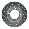 R1 88-93 Ford Festiva Front Left Drilled & Slotted Black Brake Rotor