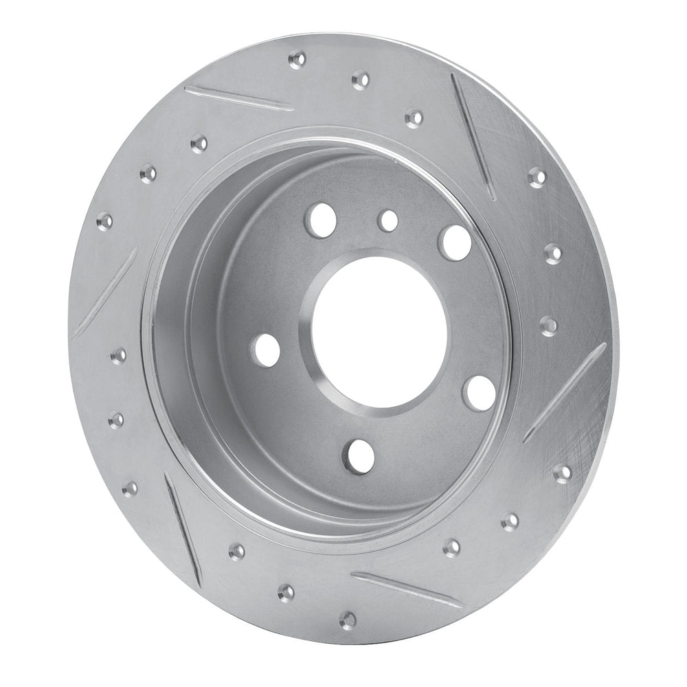 R1 06-11 Mercedes-Benz B200 Rear Left Drilled & Slotted Black Brake Rotor