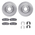 R1 Concepts E- Line Series Brake Rotor with Ceramic Brake Pads Hdw Fits Kia Sedona