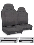 Enduro High Back Reclining Suspension Seats Kit for Jeep Wrangler CJ7/YJ (Pair) Gray
