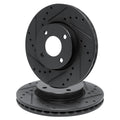 R1 Concepts Brake Rotor- D/S - Black Fits Volkswagen Cabrio