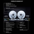 R1 Concepts Brake Rotors - Carbon Coated w/ Euro Ceramic Pads Snsr Hdw
