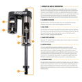 Fabtech 17-20 Ford F250/350 4WD Diesel 4in Front Dirt Logic 4.0 Reservoir Coilover - Passenger