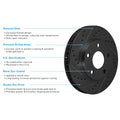 R1 Concepts Black Drilled Slotted Rotors with 5000 Oep Brake Pads Hdw Fits Hyundai Tucson
