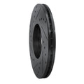 R1 96-98 Volkswagen Jetta Sedan Front Right Drilled & Slotted Black Brake Rotor