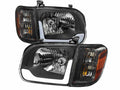 05-07 SEQUOIA LED BAR HEADLIGHT CORNER LIGHT COMBO MATTE BLACK HOUSING AND CLEAR LENS - USES STOCK BULBS