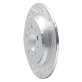 R1 Concepts Brake Rotor Drilled and Slotted Silver Fits Volvo S70