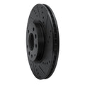R1 04-08 Mazda RX-8 Front Right Drilled & Slotted Black Brake Rotor