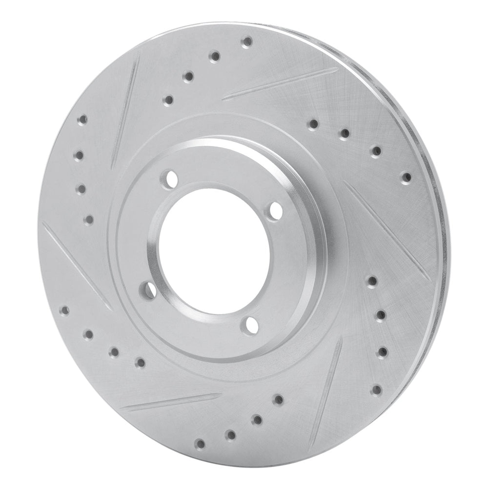 R1 85-88 Toyota Cressida Front Left Drilled & Slotted Black Brake Rotor