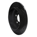R1 98-00 Volvo S70 Rear Right Drilled & Slotted Black Brake Rotor