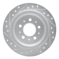 R1 98-00 Volvo S70 Rear Right Drilled & Slotted Black Brake Rotor