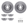 R1 Concepts E- Line Series Brake Rotor with Ceramic Brake Pads Hdw Fits Volvo S60