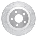 R1 Concepts Brake Rotor Drilled and Slotted Silver Fits Chevrolet Camaro