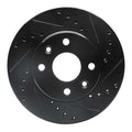 R1 94-00 Kia Spectra Front Right Drilled & Slotted Black Brake Rotor