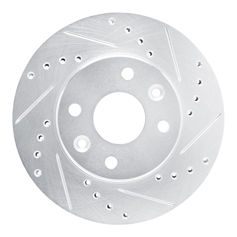 R1 94-00 Kia Spectra Front Right Drilled & Slotted Black Brake Rotor