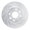 R1 94-00 Kia Spectra Front Right Drilled & Slotted Black Brake Rotor