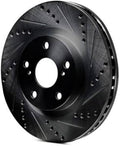 R1 09-19 Dodge Vision (Mexico) Front Left Drilled & Slotted Black Brake Rotor