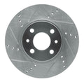 R1 09-19 Dodge Vision (Mexico) Front Left Drilled & Slotted Black Brake Rotor