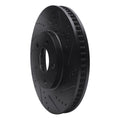 R1 97-05 Buick Riviera Front Right Drilled & Slotted Black Brake Rotor