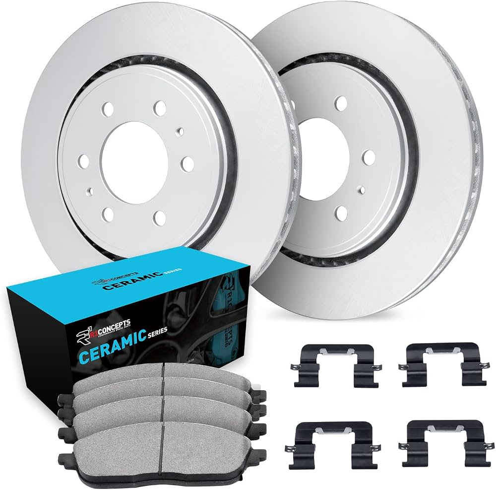 R1 Concepts Brake Rotor- Carbon Coated with Ceramic Pads Hdw Fits Cadillac Escalade