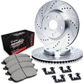 R1 eLINE Series Brake Rotors - D/S - Silver - Perf Off-Road/Tow Pads - Hdw Fits Ford Explorer
